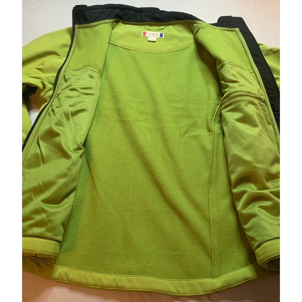 NWT Clique Softshell Jacket Lime Green Full Zip L Lightweight Outdoor Activewear - Picture 7 of 7